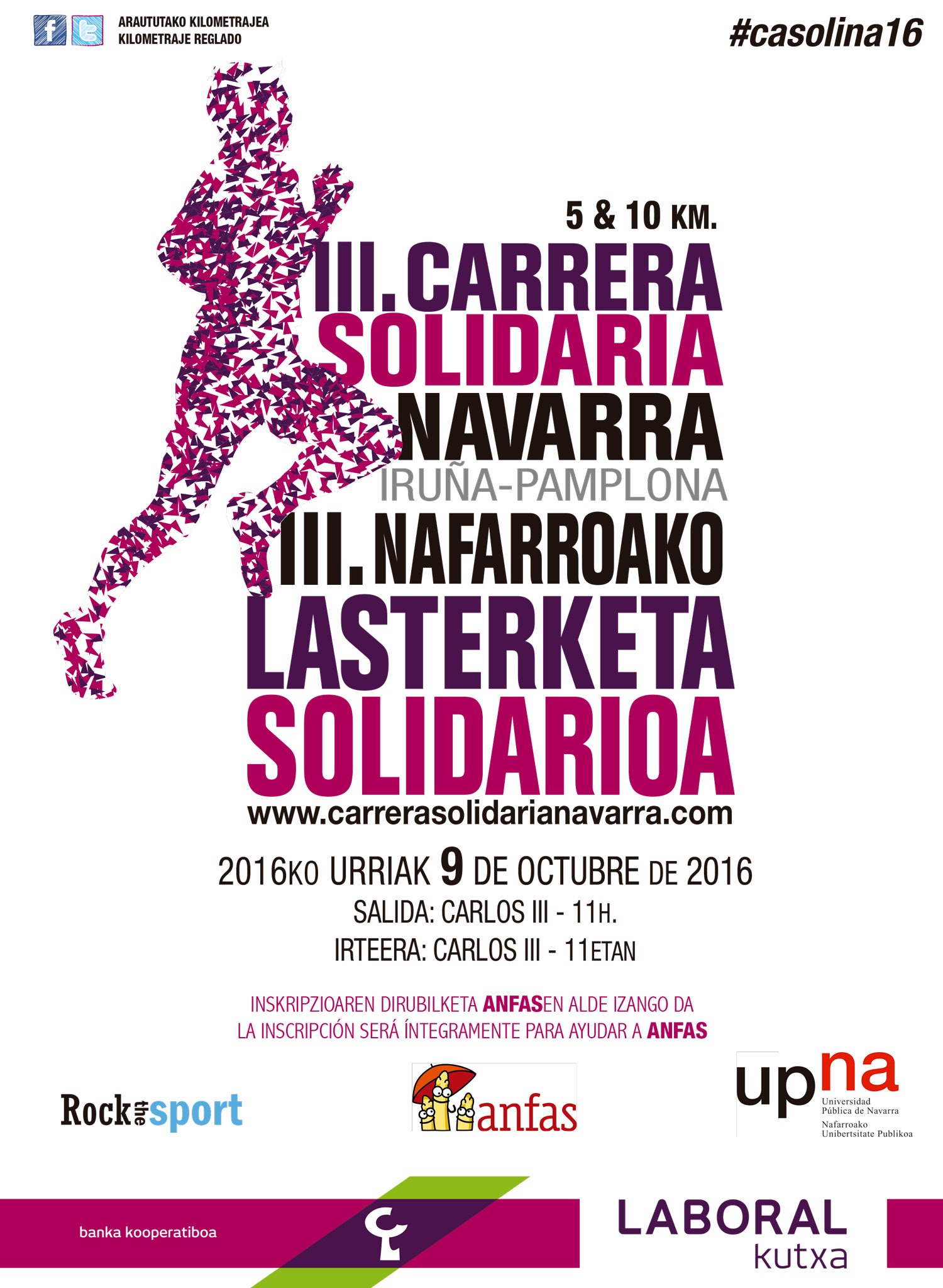 9 de octubre, III Carrera Solidaria Navarra